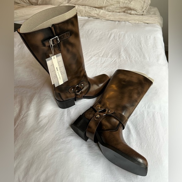 ALOHAS Shoes - Alohas Rocky Brushed brown motorcycle boots